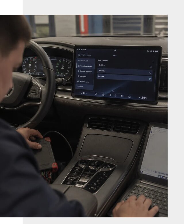 Русификация автомобиля BYD HAN для эксплуатации в Саяногорске